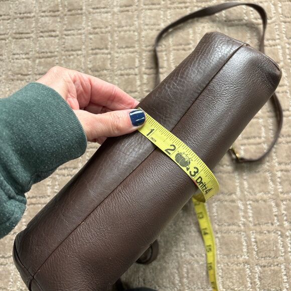 MADEWELL The Zip Top Transport Tote Crossbody Brown Leather Bag Purse Perforate - Picture 9 of 10